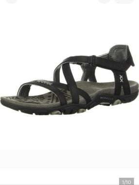 Merrell Slingback Black Sandal Size 8